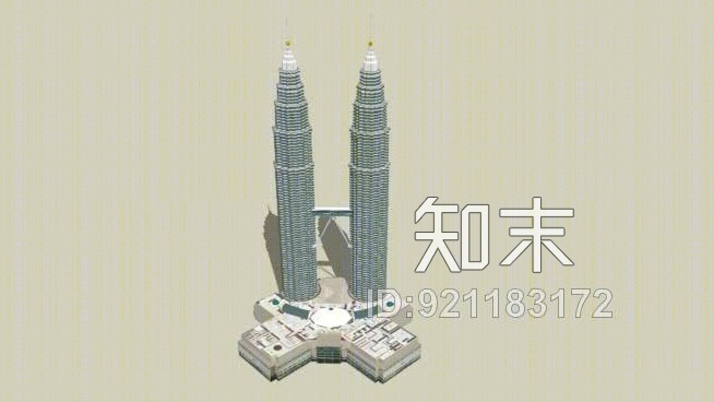 双子塔SU模型下载【ID:921183172】