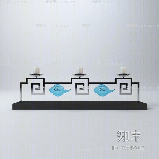 银色金属烛台3D模型下载【ID:30717012】