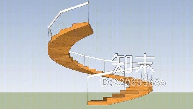 螺旋楼梯的巨人SU模型下载【ID:920895685】