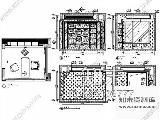 图块/节点样板房书房装修立面图cad施工图下载【ID:832192777】