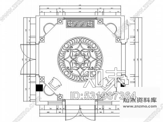 施工图超奢华别墅圆形玄关设计图含效果施工图下载【ID:531987364】