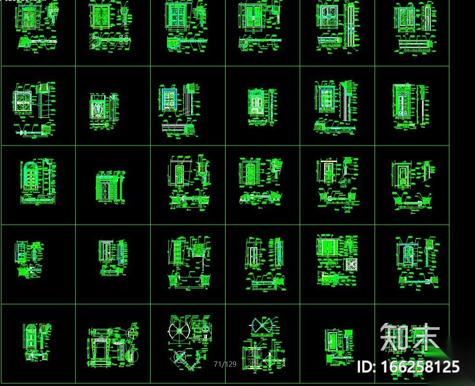 129套最新室内CAD施工图，节点大样图，详图，剖面图，立...施工图下载【ID:166258125】