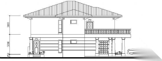 某二层小型别墅建筑设计方案图cad施工图下载【ID:149890146】