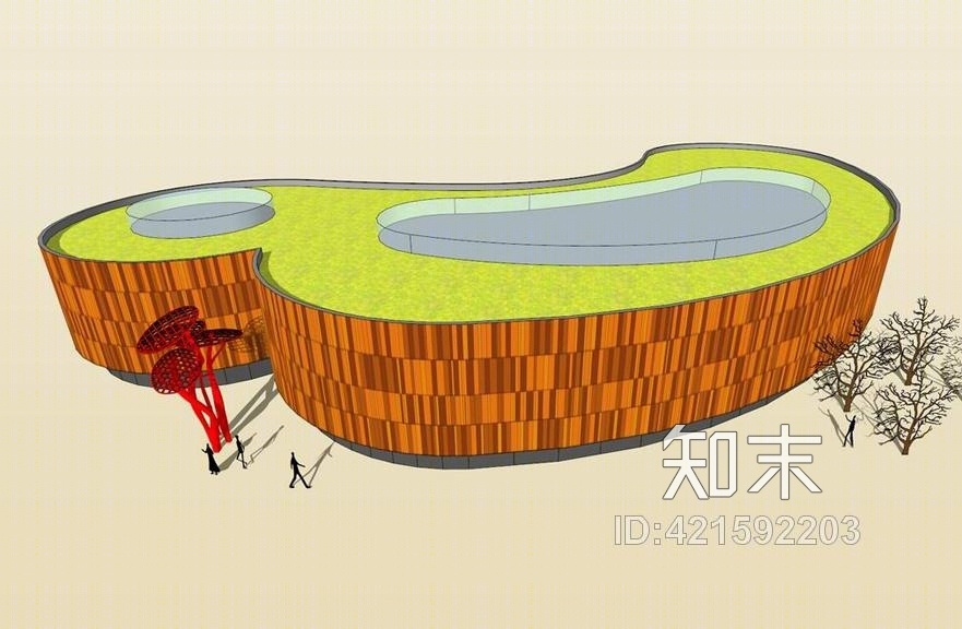 酷炫售楼处SU模型下载【ID:421592203】