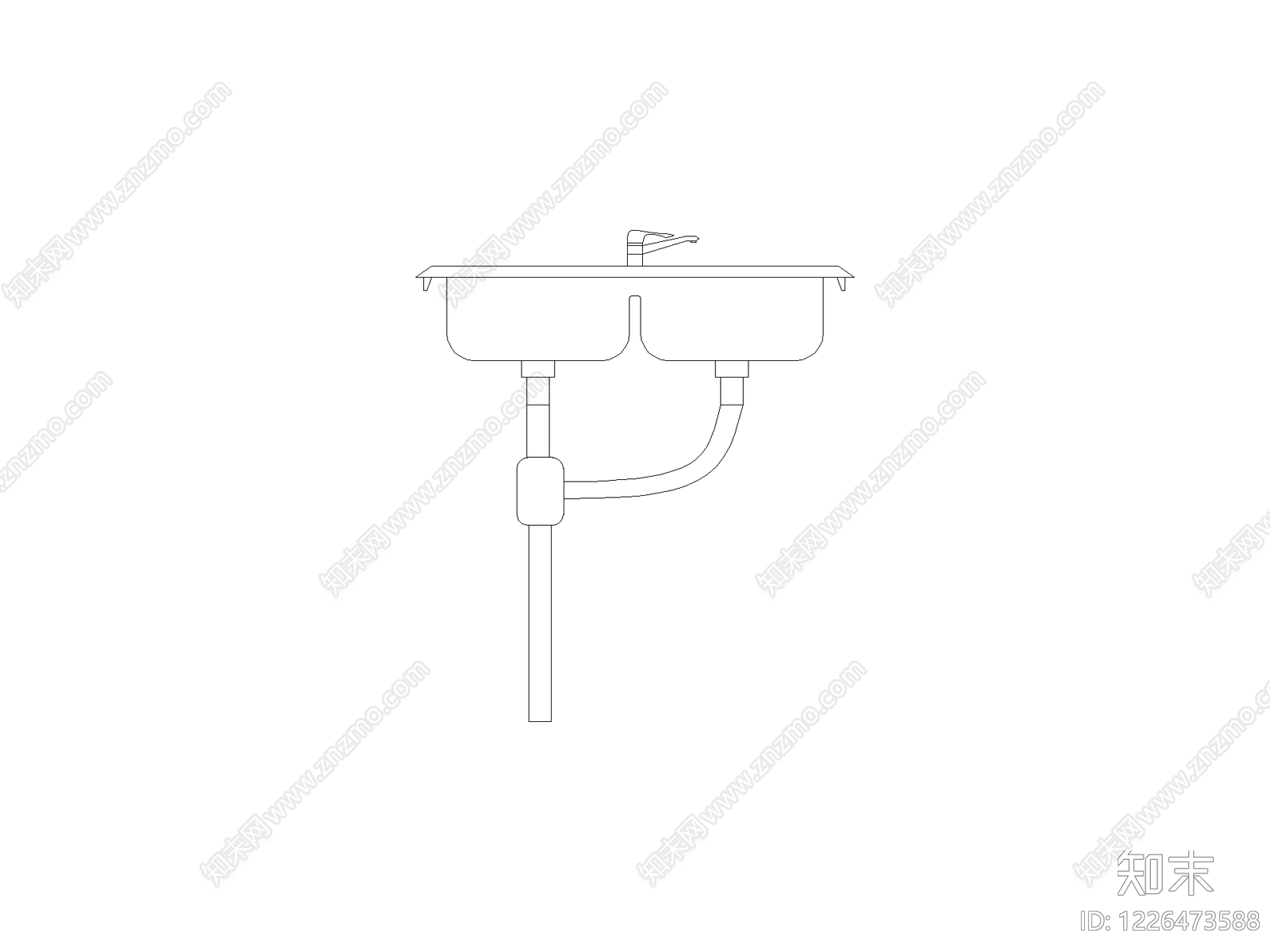 厨房设施cad施工图下载【ID:1226473588】