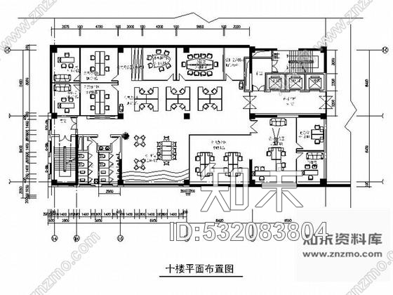 施工图原创投资性小企业现代风格办公室室内装修施工图施工图下载【ID:532083804】