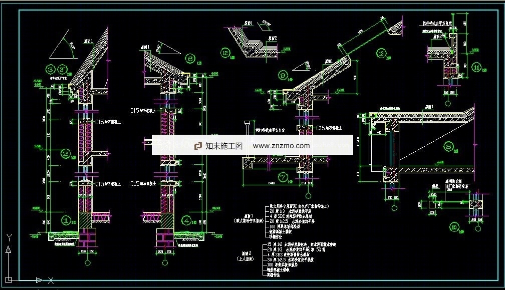 多层别墅户型建施-3cad施工图下载【ID:56951250】