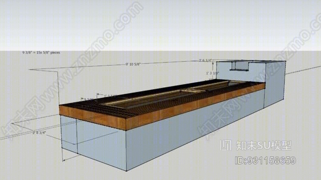 小型现代鱼塘/瀑布景观特色SU模型下载【ID:931158659】