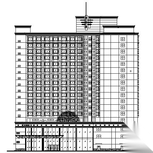 [海滨]某十七层酒店建筑设计方案扩初图cad施工图下载【ID:151534166】