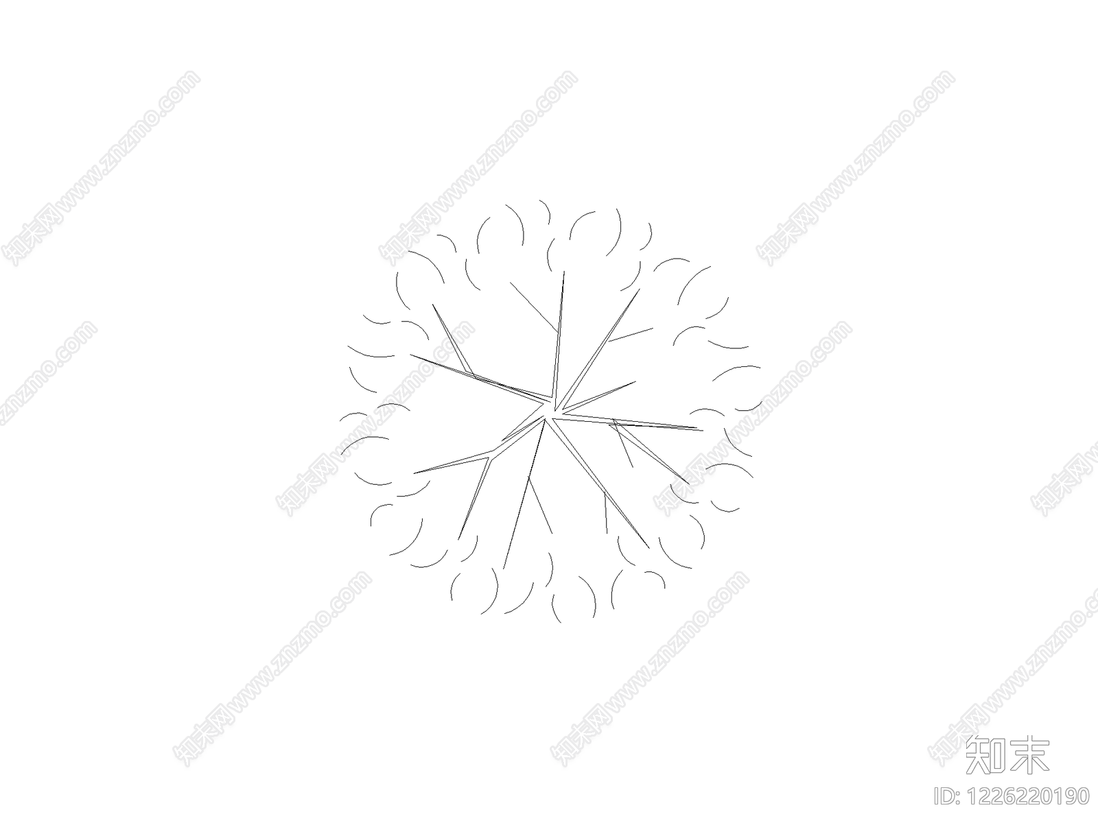 现代,极简绿植CAD图纸
