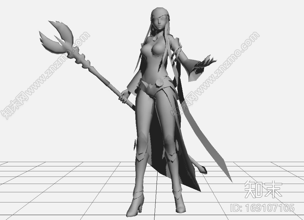 女法师技能一枚CG模型下载【ID:169107105】