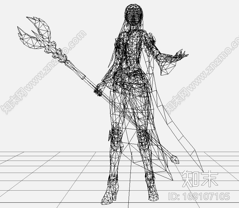 女法师技能一枚CG模型下载【ID:169107105】