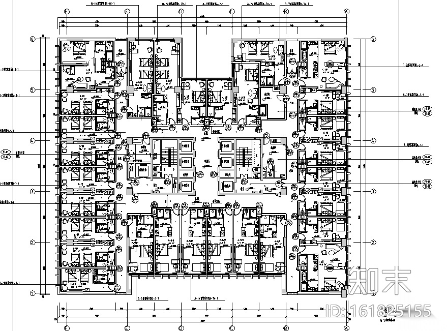 希尔顿欢朋酒店设计施工图（附效果图+物料表+实景照片）施工图下载【ID:161825155】