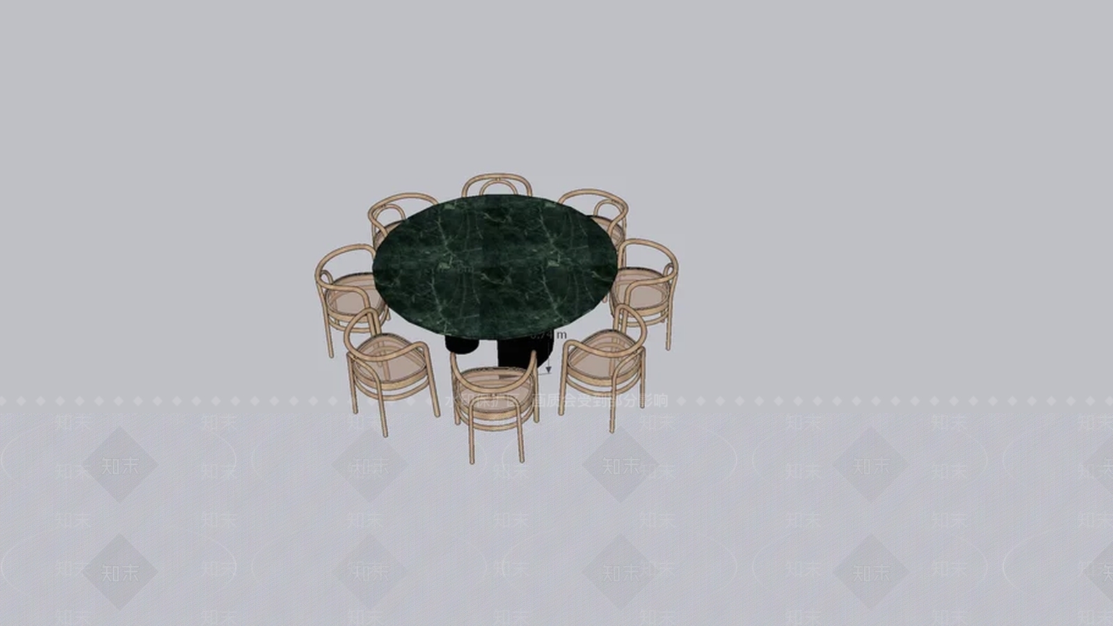 绿石桌椅SU模型下载【ID:1162132743】