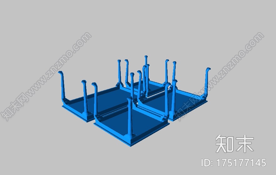 皇后安的复古欧式家具3d打印模型下载【ID:175177145】