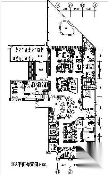 五星级星河湾酒店SPA装修图施工图下载【ID:160430143】