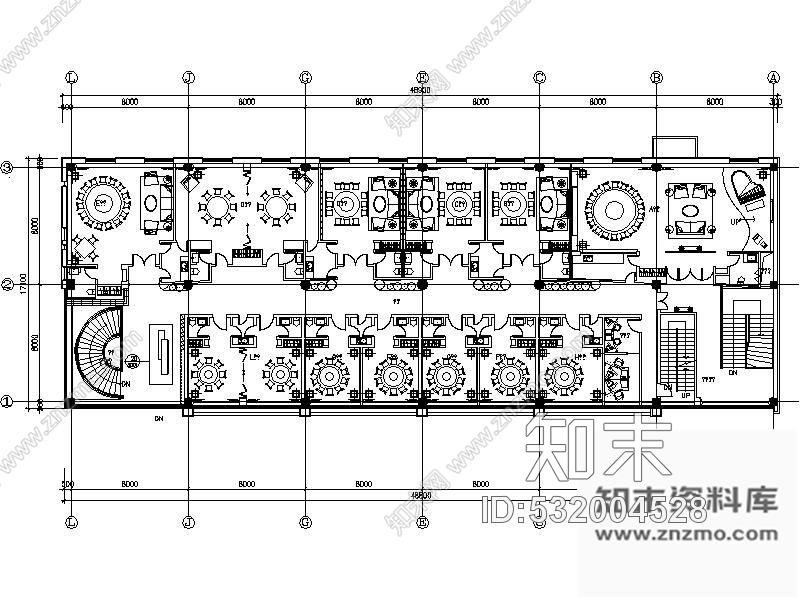 施工图北京高档连锁餐厅装修图含效果cad施工图下载【ID:532004528】