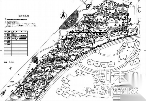 某小区别墅下室外排水管线体图cad施工图下载【ID:168513156】