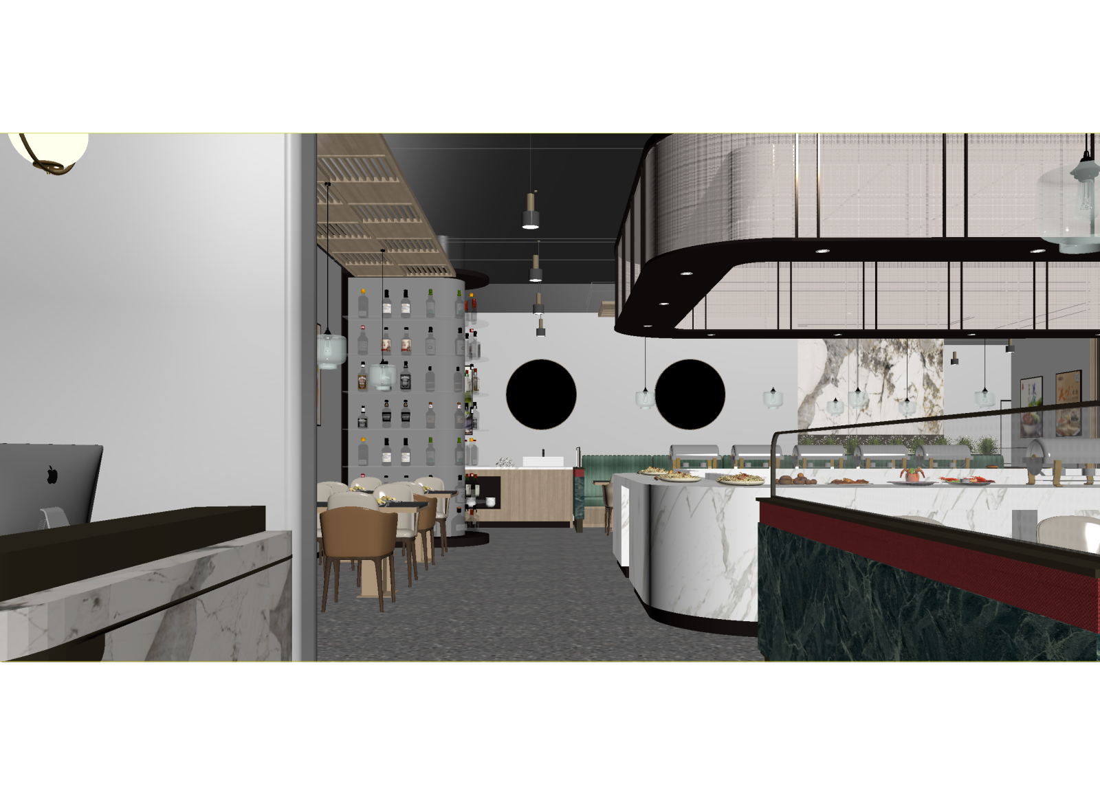 现代咖啡厅3D模型下载【ID:1214278218】
