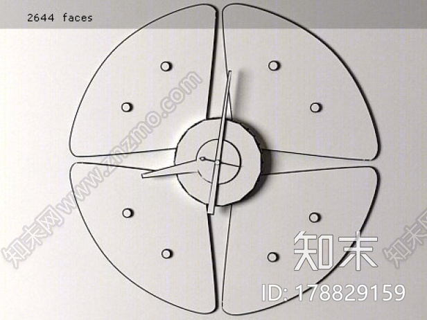 北欧风格钟表3D模型下载【ID:178829159】