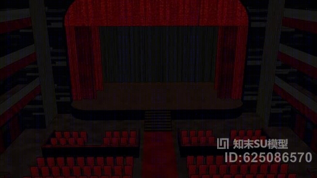 剧场/剧院/礼堂，礼堂。SU模型下载【ID:625086570】