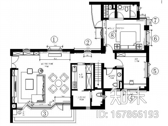 [上海]复式高级住宅内装图cad施工图下载【ID:167866193】