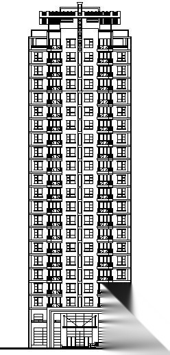 某二十一层住宅楼建筑方案图cad施工图下载【ID:149850105】