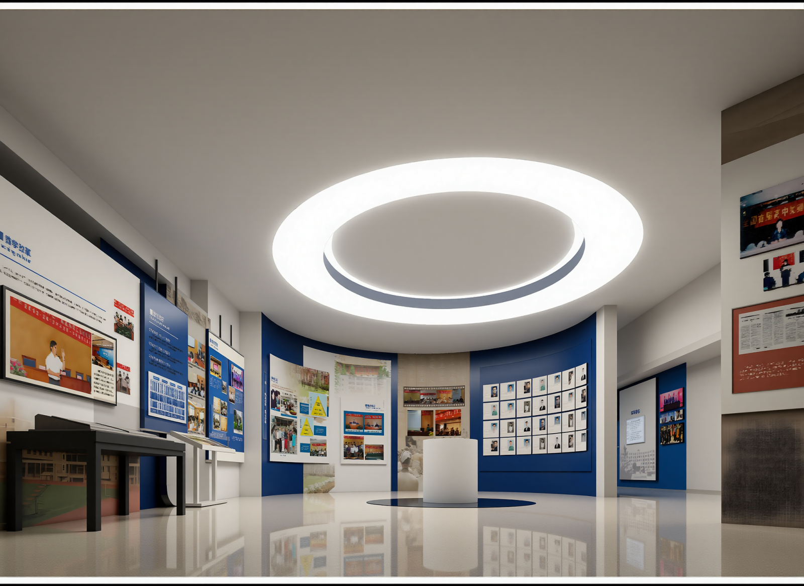 现代企业文化展厅3D模型下载【ID:1215109474】