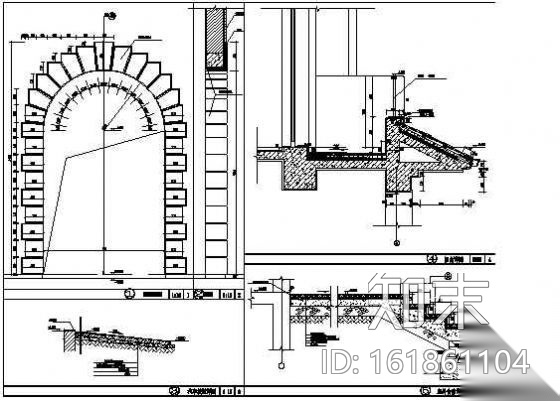 外墙门洞装饰cad施工图下载【ID:161861104】