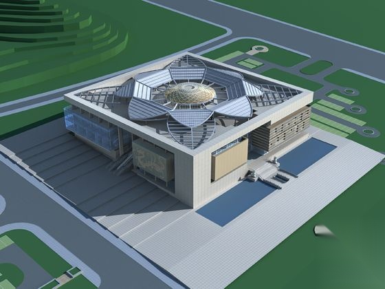 [文登市民中心区]某文化中心博展会议中心、总部经济大楼...cad施工图下载【ID:166316151】