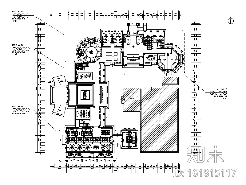 [江苏]高级休闲娱乐会所设计CAD施工图cad施工图下载【ID:161815117】