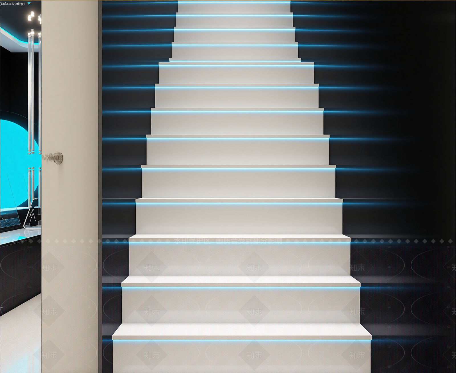现代楼梯间3D模型下载【ID:1214607925】
