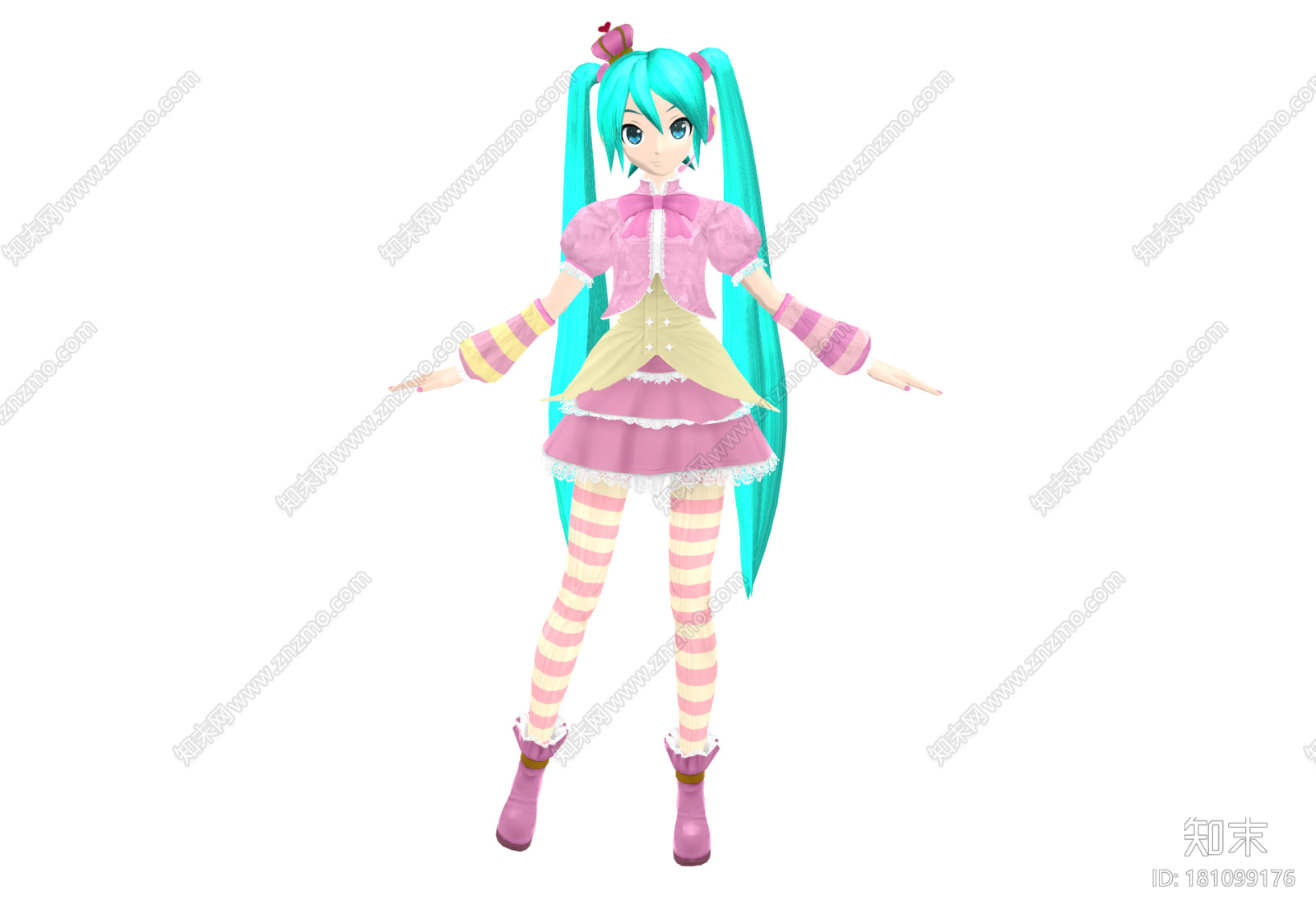 初音未来Miku公主殿下mmd模型下载【ID:181099176】