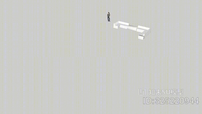 U型沙发SU模型下载【ID:325220944】