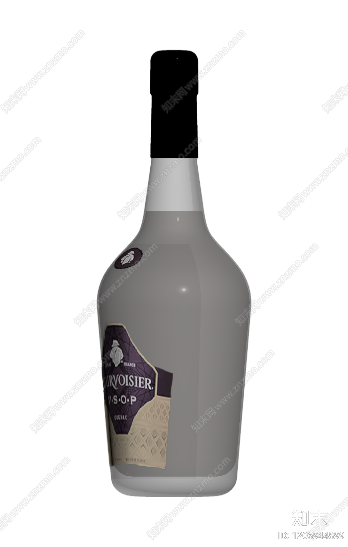 酒瓶带标签装饰品3D模型下载【ID:1206944899】