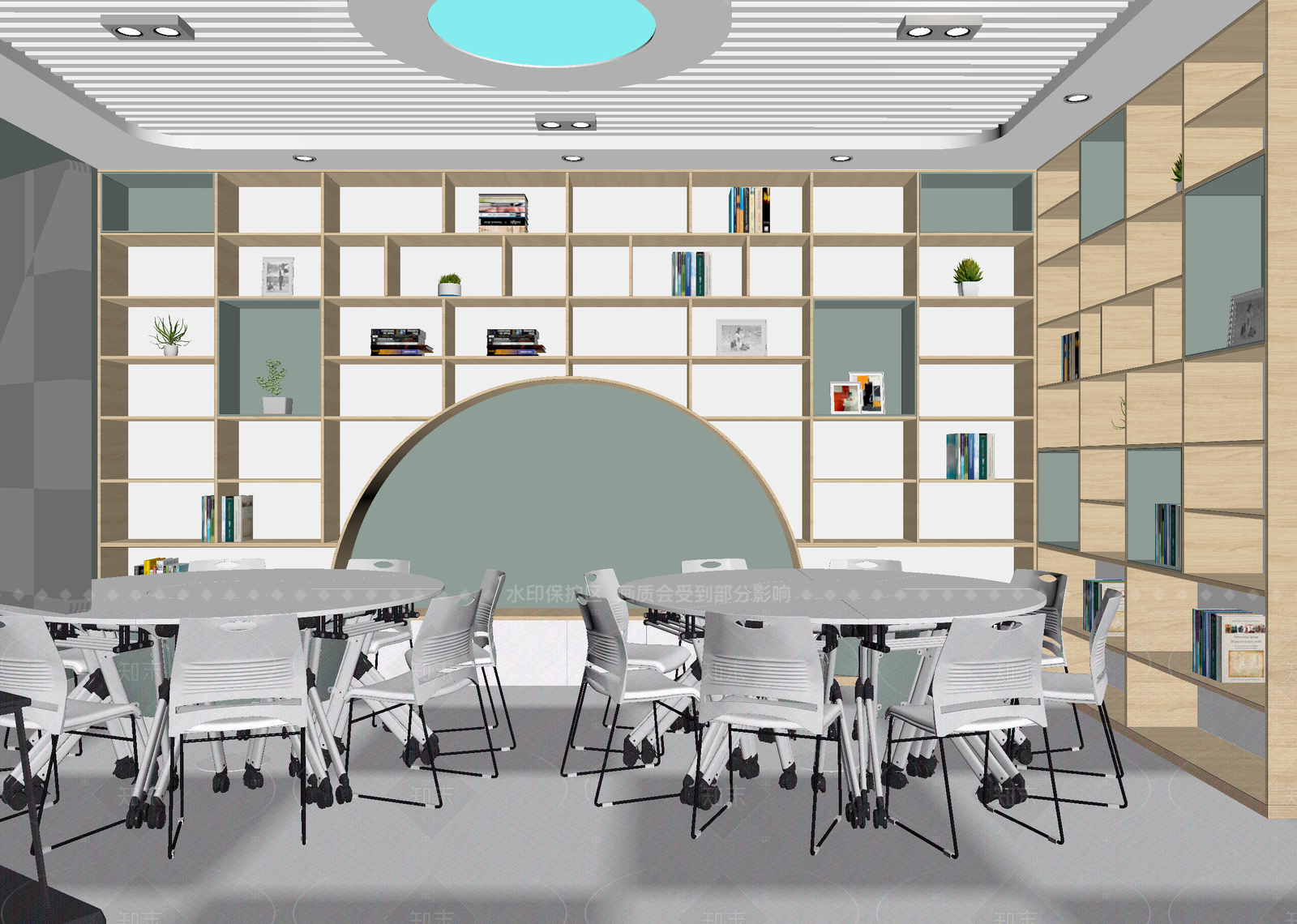 现代教室3D模型下载【ID:1215918912】