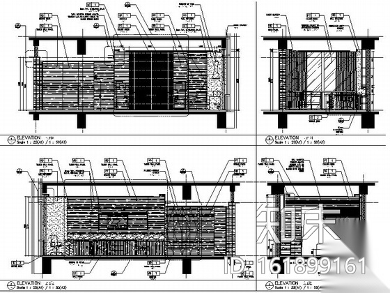 [西安]首家高端商务五星级酒店装修图（含实景方案）cad施工图下载【ID:161899161】