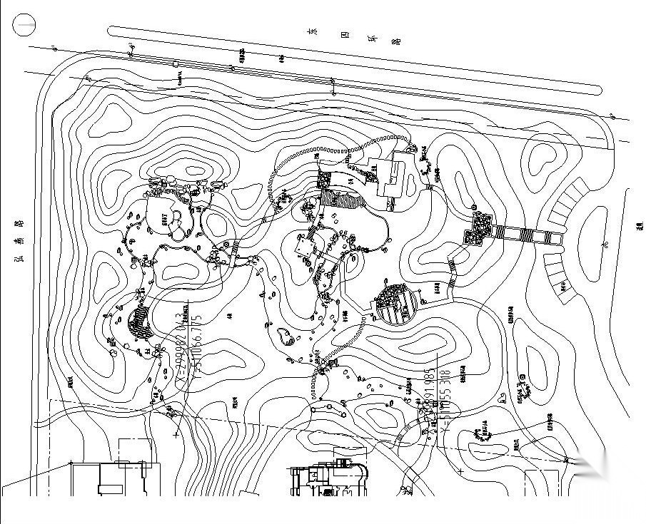 [广东]上水文园公园景观全套施工图设计施工图下载【ID:160689197】