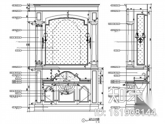 奢华盥洗台节点图施工图下载【ID:161908144】
