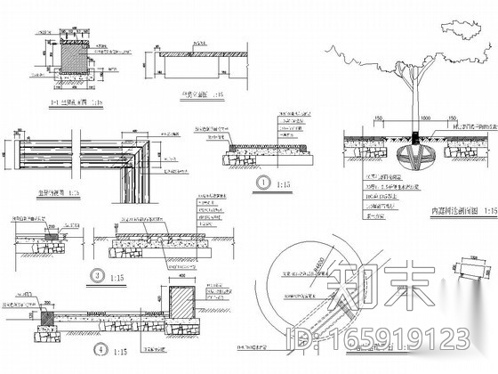 [浙江]街道办公楼环境绿化设计施工图（附设计说明、概算...cad施工图下载【ID:165919123】