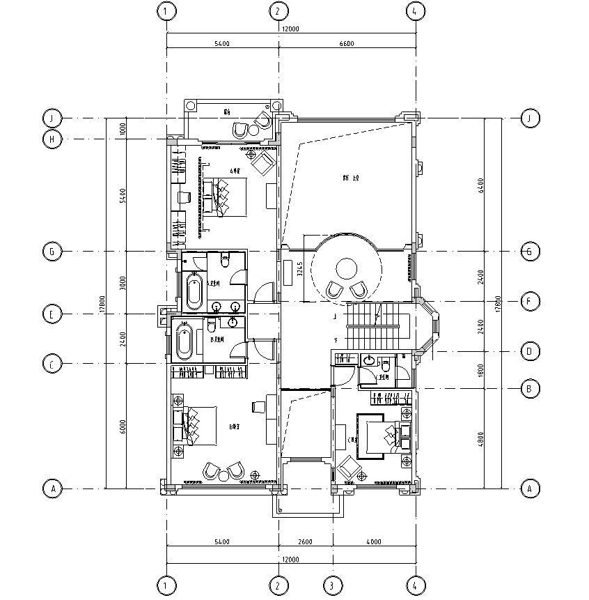 [浙江]美式古典别墅设计施工图及实景照片cad施工图下载【ID:161782104】