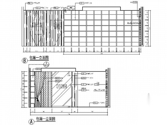 [广西]某中式时尚餐厅室内装修施工图（含实景）施工图下载【ID:160707159】