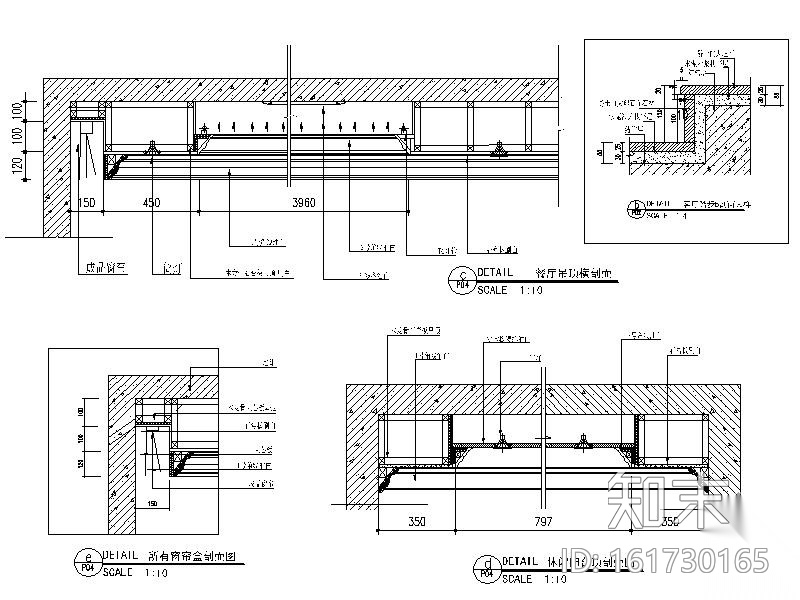 简欧三居室装修图cad施工图下载【ID:161730165】