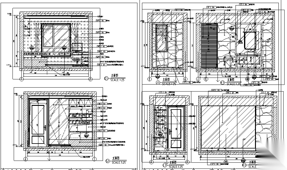 [辽宁]2017百平住宅二居室样板房施工图+实景图(新视觉...施工图下载【ID:160386161】