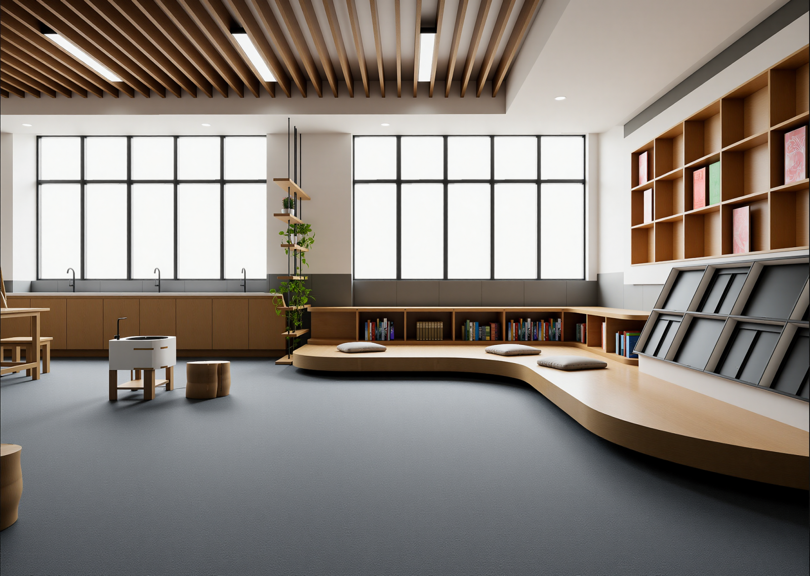 现代图书馆3D模型下载【ID:1215028546】