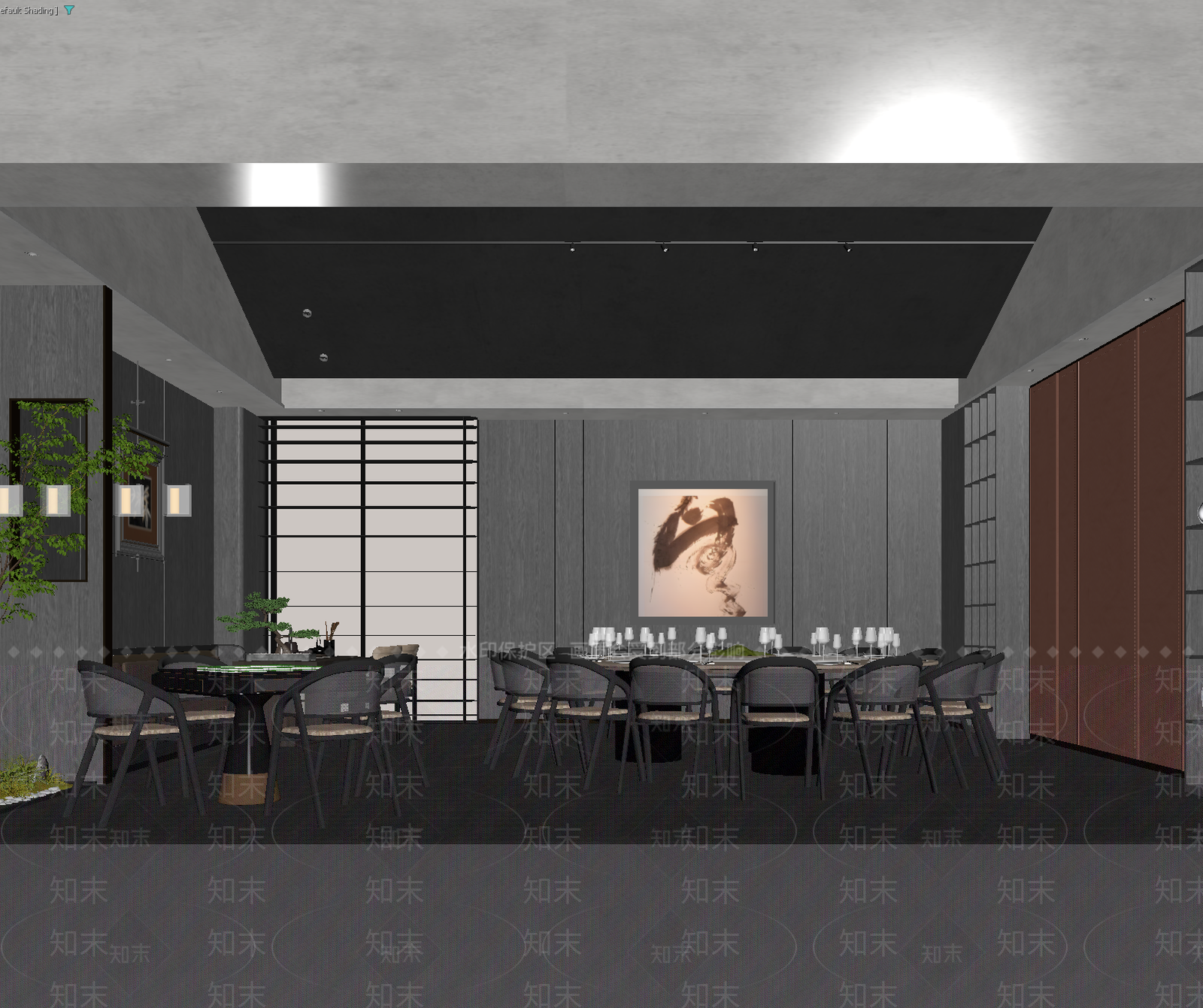 新中式包厢3D模型下载【ID:1214848793】