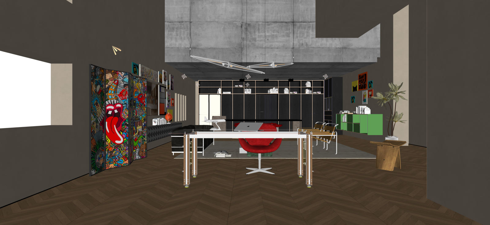 现代工作室SU模型下载【ID:1222193120】