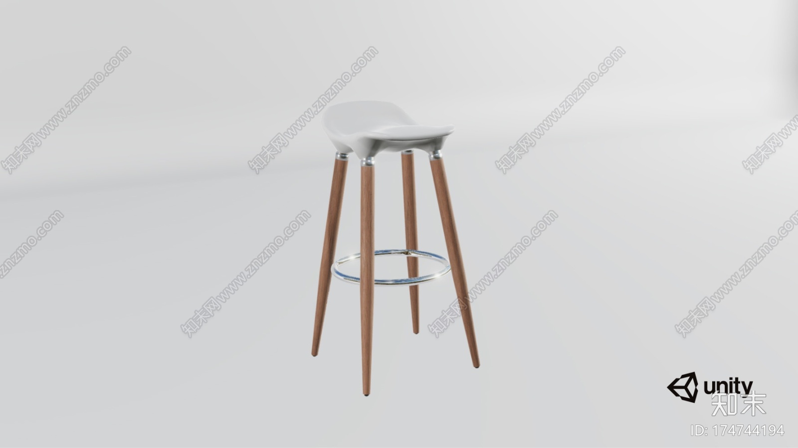 白色木制酒吧高脚凳CG模型下载【ID:174744194】