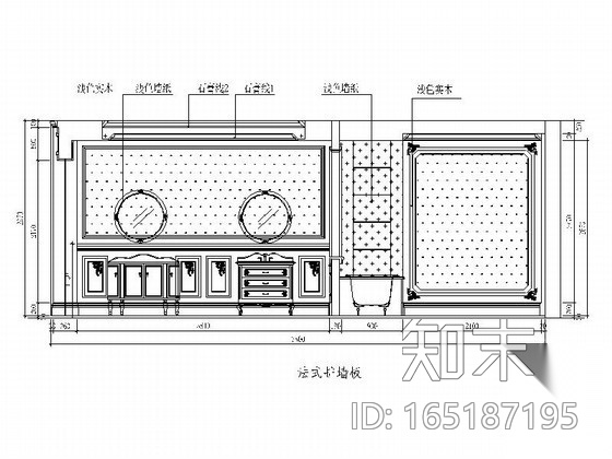 欧式柜体立面CAD图块下载cad施工图下载【ID:165187195】