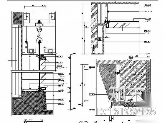 五星酒店首层电梯厅施工图施工图下载【ID:161982165】